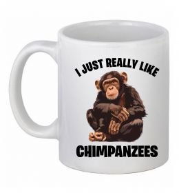 Чашка керамическая I really like chimpanzees