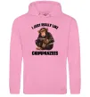 Чоловіча толстовка (худі) I really like chimpanzees Рожевий фото