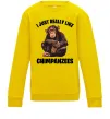Детский Свитшот I really like chimpanzees Солнечно желтый фото