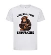 Дитяча футболка I really like chimpanzees Білий фото