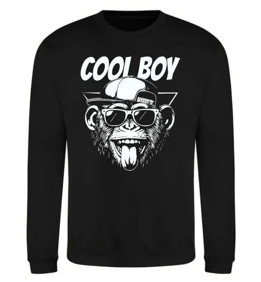 Свитшот Cool boy monkey Черный фото