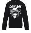 Детский Свитшот Cool boy monkey Черный фото