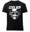 Мужская премиум футболка Cool boy monkey Черный фото