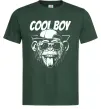 Мужская футболка Cool boy monkey Темно-зеленый фото