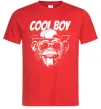 Мужская футболка Cool boy monkey Красный фото