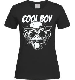 Женская футболка Cool boy monkey