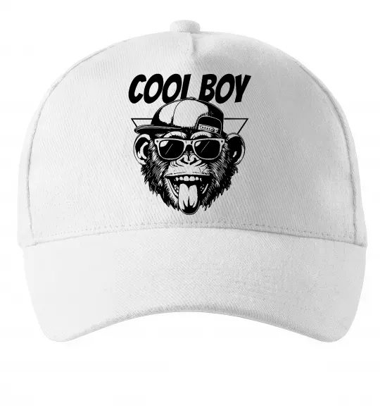 Кепка Cool boy monkey Білий фото