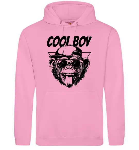 Женская толстовка (худи) Cool boy monkey Розовый фото