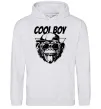 Женская толстовка (худи) Cool boy monkey Серый меланж фото