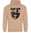 Женская толстовка (худи) Cool boy monkey Песочный фото