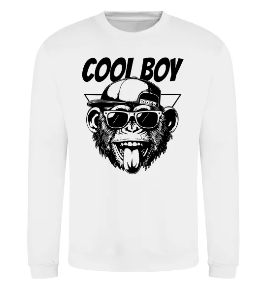 Свитшот Cool boy monkey Белый фото