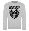 Свитшот Cool boy monkey Серый меланж фото