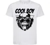 Детская футболка Cool boy monkey Белый фото