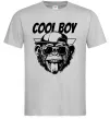 Мужская футболка Cool boy monkey Серый фото
