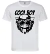 Мужская футболка Cool boy monkey Белый фото