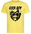 Мужская футболка Cool boy monkey Лимонный фото