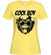 Женская футболка Cool boy monkey Лимонный фото