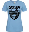 Женская футболка Cool boy monkey Голубой фото