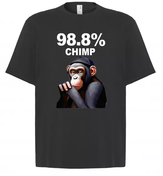 Футболка Оверсайз 98,8% chimp Черный фото