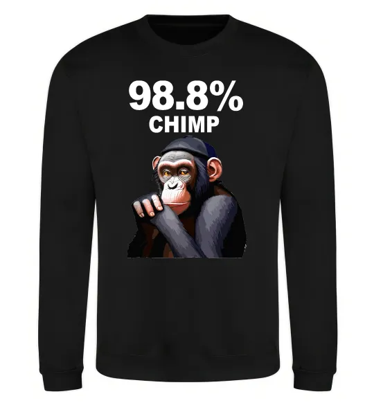 Свитшот 98,8% chimp Черный фото