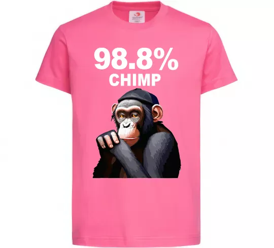 Детская футболка 98,8% chimp Ярко-розовый фото