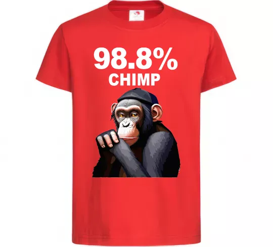Детская футболка 98,8% chimp Красный фото