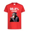 Дитяча футболка 98,8% chimp Червоний фото