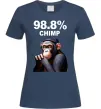 Женская футболка 98,8% chimp Темно-синий фото