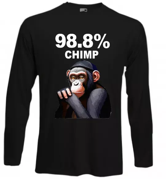 Лонгслив 98,8% chimp Черный фото