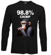 Лонгслив 98,8% chimp Черный фото