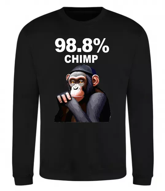 Свитшот 98,8% chimp Черный фото