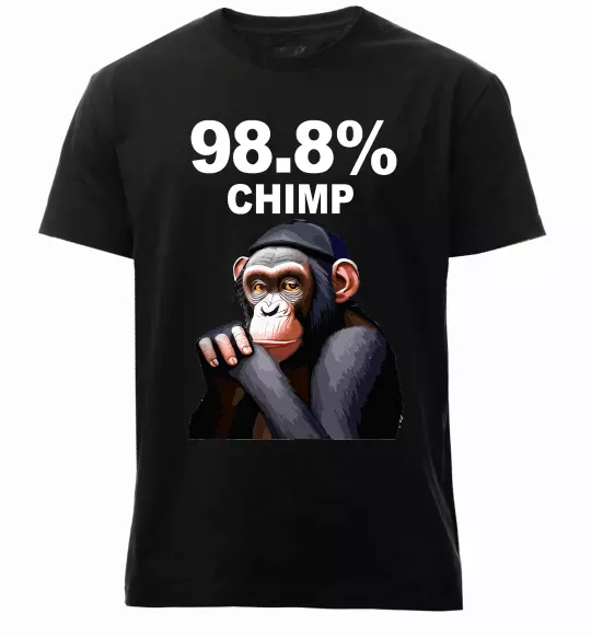 Мужская премиум футболка 98,8% chimp Черный фото