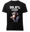Мужская премиум футболка 98,8% chimp Черный фото