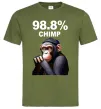 Мужская футболка 98,8% chimp Оливковый фото
