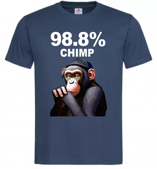 Мужская футболка 98,8% chimp Темно-синий фото