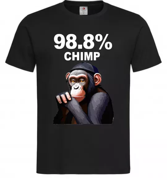 Мужская футболка 98,8% chimp Черный фото