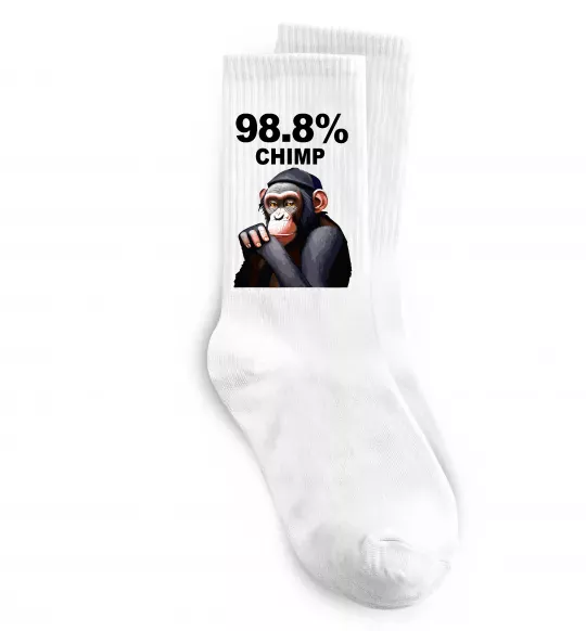 Шкарпетки 98,8% chimp Білий фото