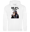 Женская толстовка (худи) 98,8% chimp Белый фото