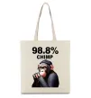 Еко-сумка 98,8% chimp Бежевий фото
