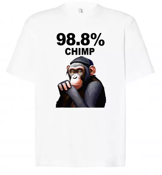 Футболка Оверсайз 98,8% chimp Белый фото