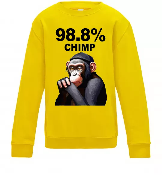 Детский Свитшот 98,8% chimp Солнечно желтый фото