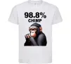 Детская футболка 98,8% chimp Белый фото