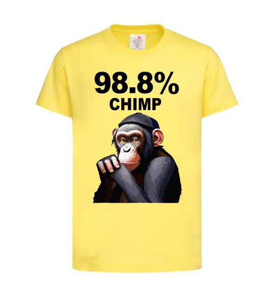 Дитяча футболка 98,8% chimp Лимонний фото