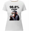 Женская премиум футболка 98,8% chimp Белый фото