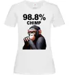 Женская футболка 98,8% chimp Белый фото