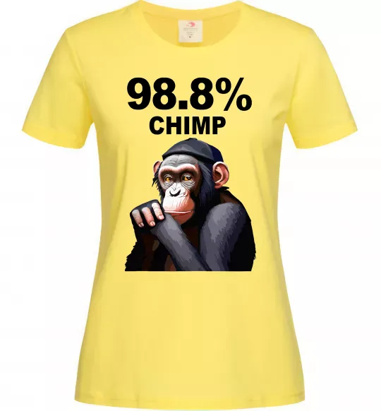 Женская футболка 98,8% chimp Лимонный фото