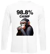 Лонгслив 98,8% chimp Белый фото