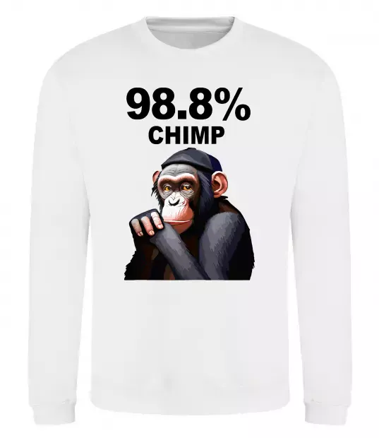 Свитшот 98,8% chimp Белый фото