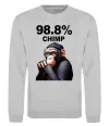 Свитшот 98,8% chimp Серый меланж Свитшот 98,8% chimp Серый меланж фото