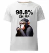 Мужская премиум футболка 98,8% chimp Белый фото
